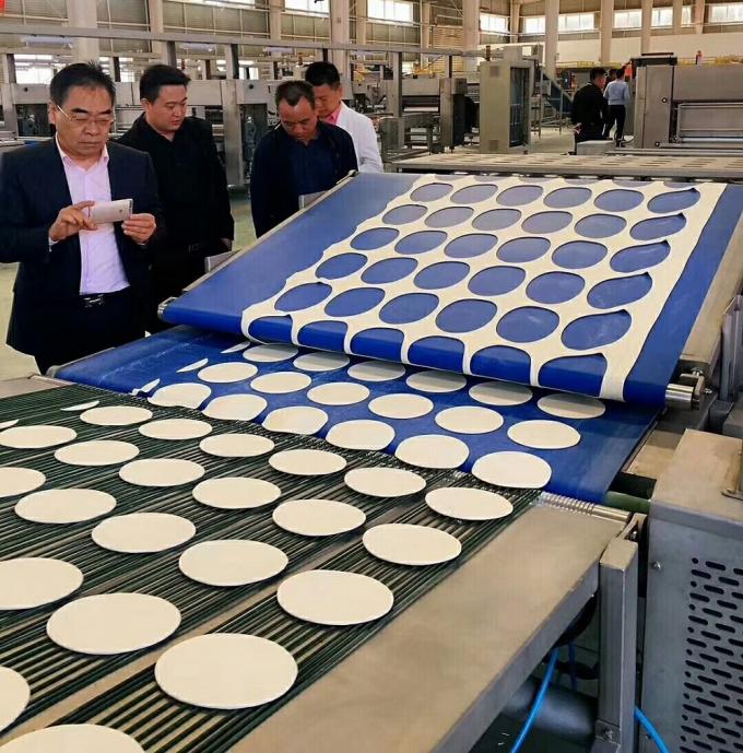El PLC controla la máquina plana de la fabricación de pan con el peso/diámetro del pan ajustable